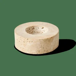TRAVERTIN Porta-vela Para Lamparina Natural