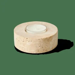 TRAVERTIN Porta-vela Para Lamparina Natural