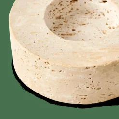 TRAVERTIN Porta-vela Para Lamparina Natural