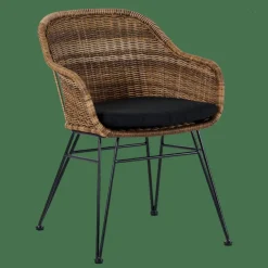 VIENNA Cadeira De Sala De Jantar Preto, Natural