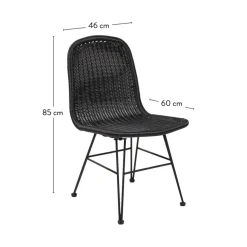 VIENNA Cadeira De Sala De Jantar Preto