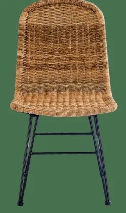 VIENNA Cadeira Sala De Jantar Preto, Natural