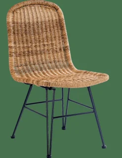 VIENNA Cadeira Sala De Jantar Preto, Natural