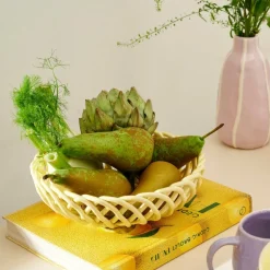 WOVY Cesto Para Fruto Amarelo Claro