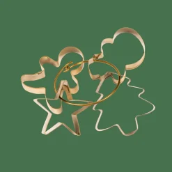 X-MAS GOLD Formas Conjunto De 4 Dourado