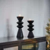 ZIGZAG Porta-velas Para Lamparinas Preto