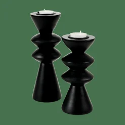 ZIGZAG Porta-velas Para Lamparinas Preto